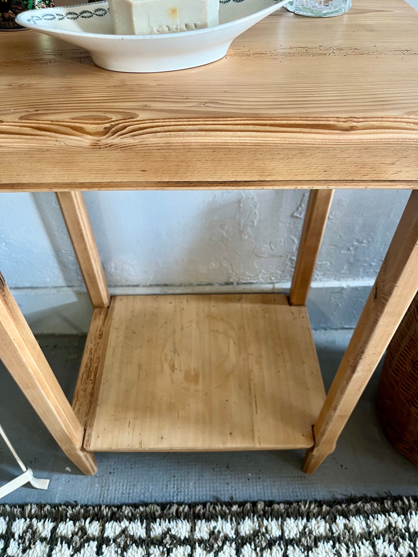 Console rénovée en bois   Patine