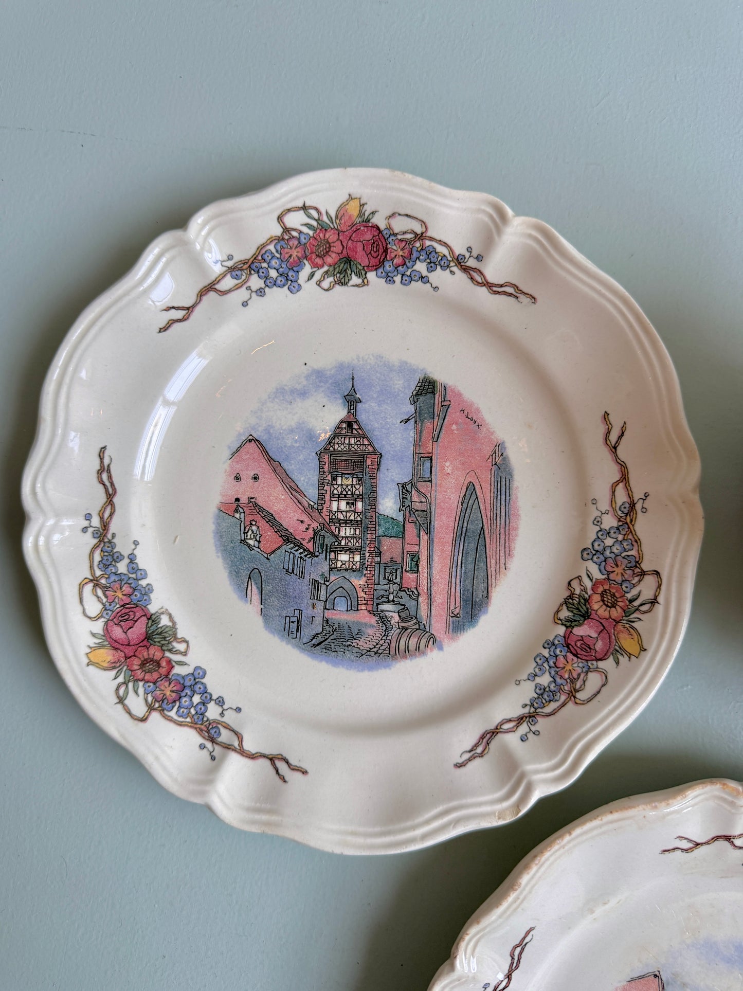 Assiettes à dessert modèle Obernai de Sarreguemines - lot de 2