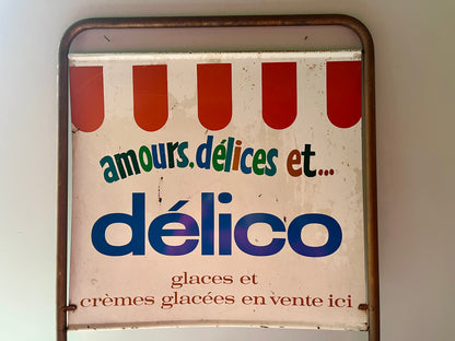 Plaque publicitaire glaces « Délico »