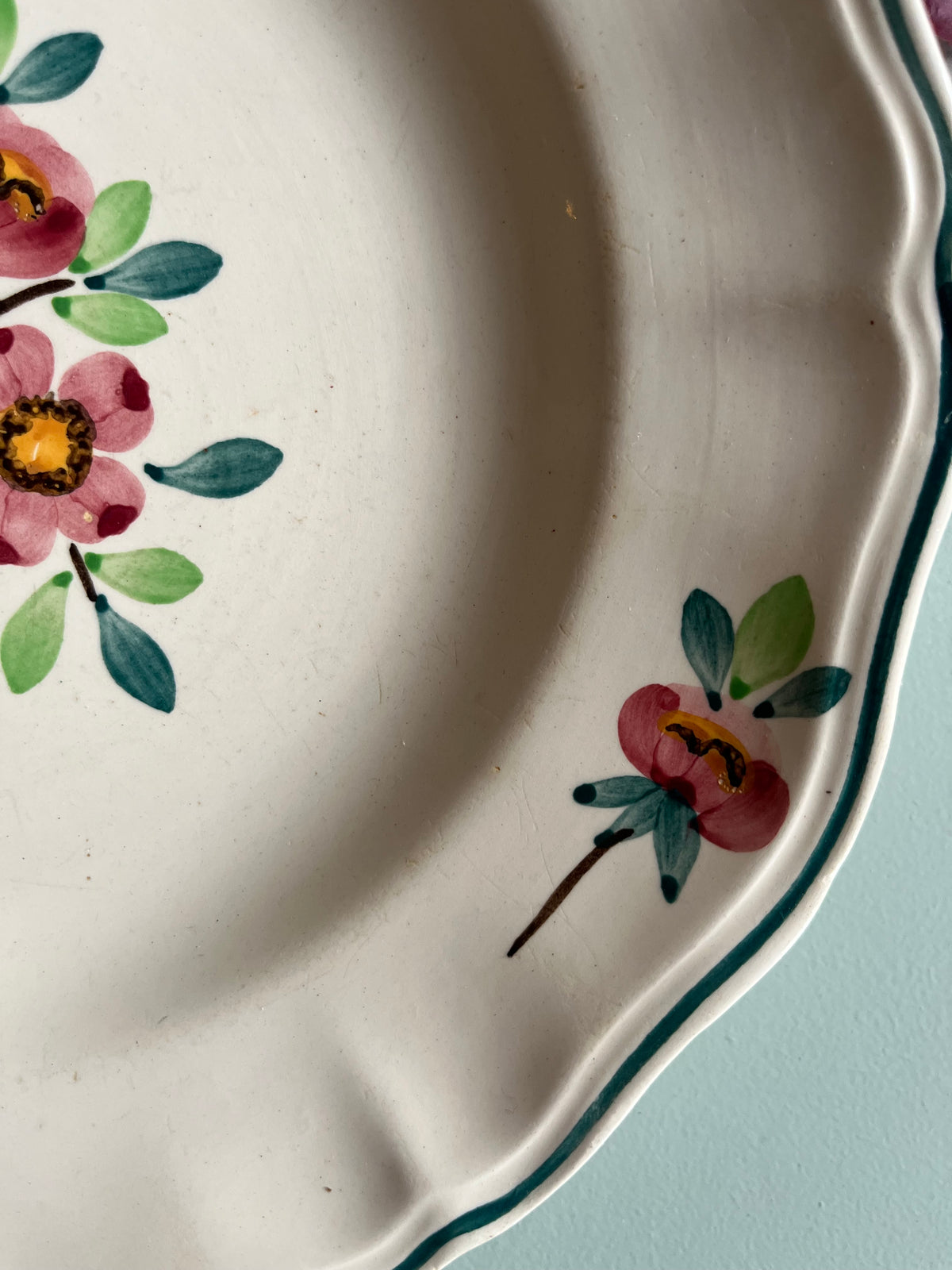 Assiettes anciennes Sarreguemines modèle Amazones – Lot de 2  Vaisselle Patine
