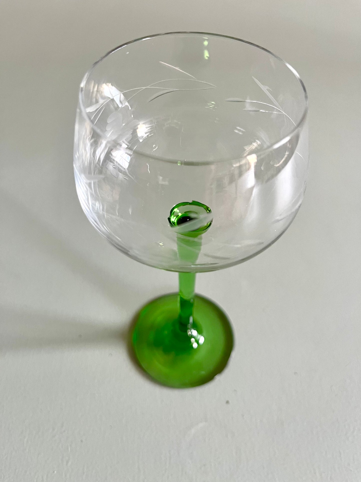 Verres à vin blanc alsaciens-lot de  4   Patine