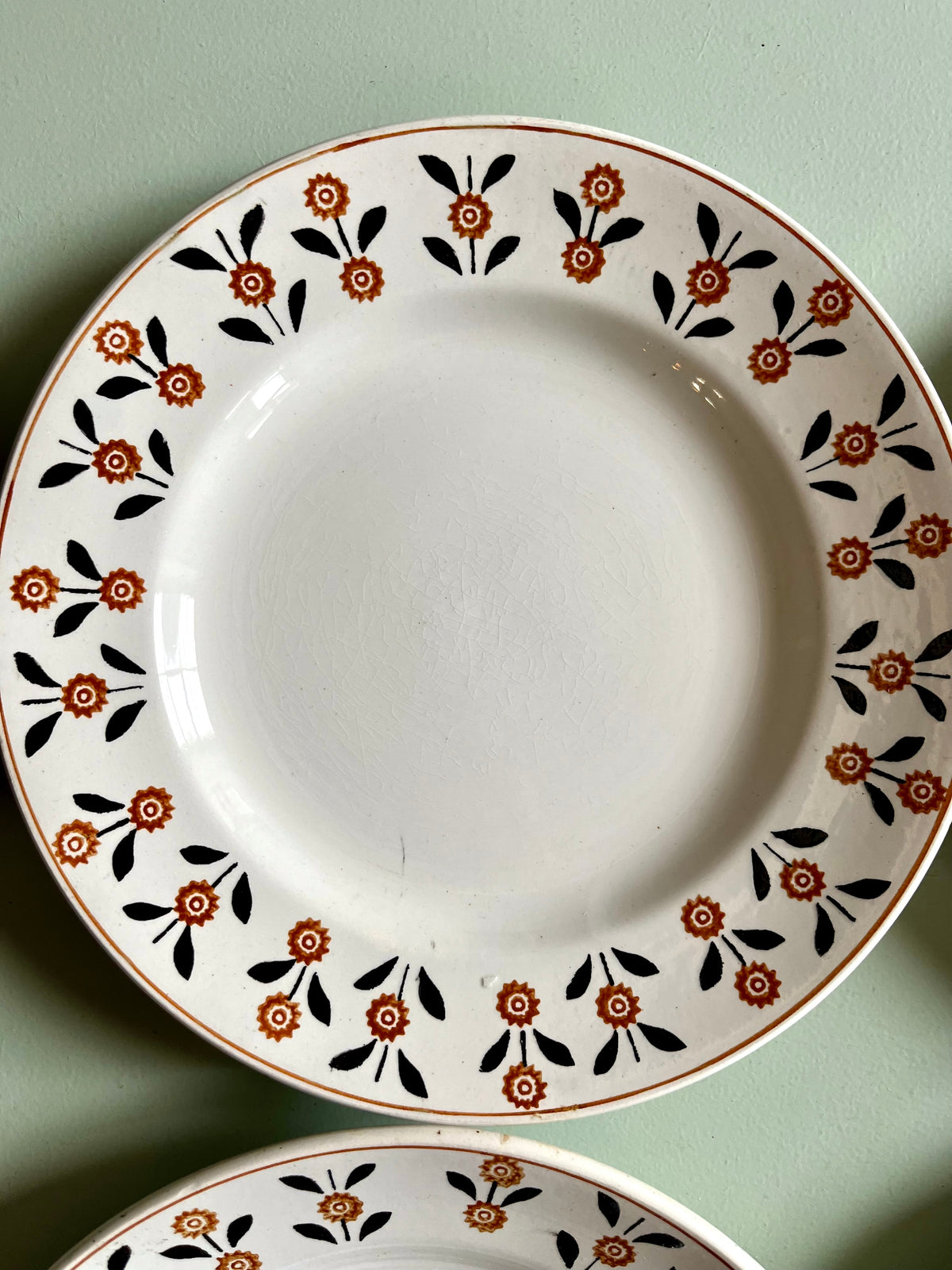 Assiettes plates anciennes Saint-Amand modèle Vannes – Lot de 6  Vaisselle Patine