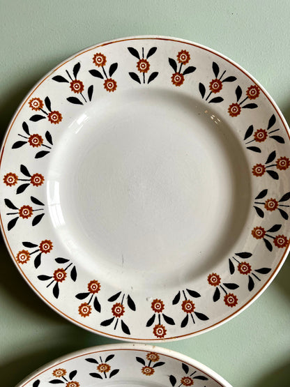 Assiettes plates anciennes Saint-Amand modèle Vannes – Lot de 6  Vaisselle Patine