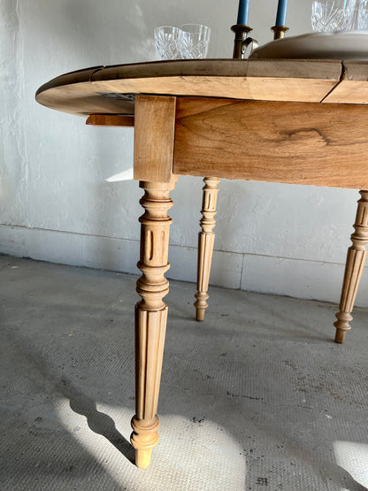 Table ovale à volets en bois  Meubles Patine