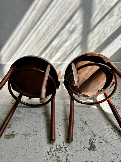 Chaise bistrot bois courbé - lot de 2