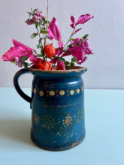 Pichet ancien émaillée bleue  Vaisselle Patine