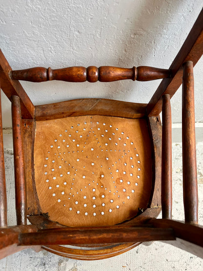 Lot de 2 chaises bistrot ancienne assise étoile