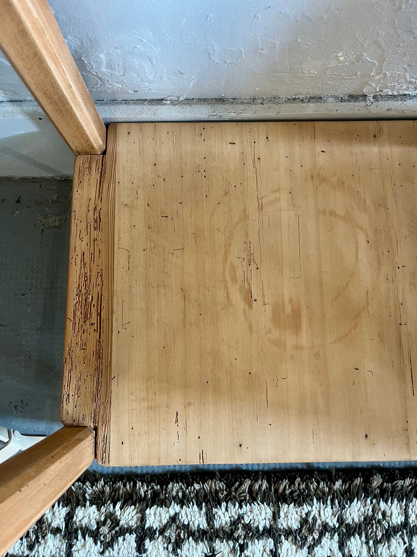 Console rénovée en bois   Patine
