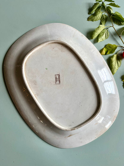 Grand plat ancien Sarreguemines modèle Carmen  Vaisselle Patine