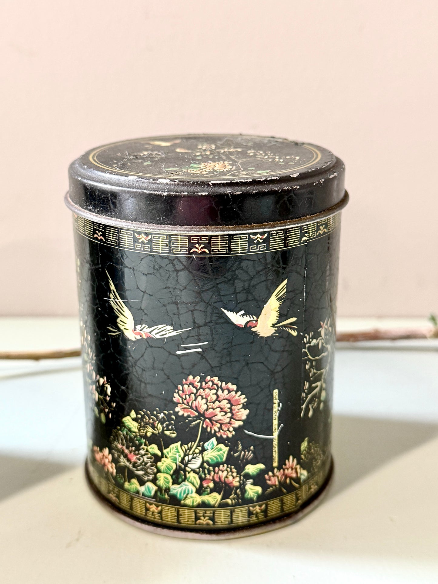 Boîtes métalliques de petites tailles, décor asiatique - lot de 2