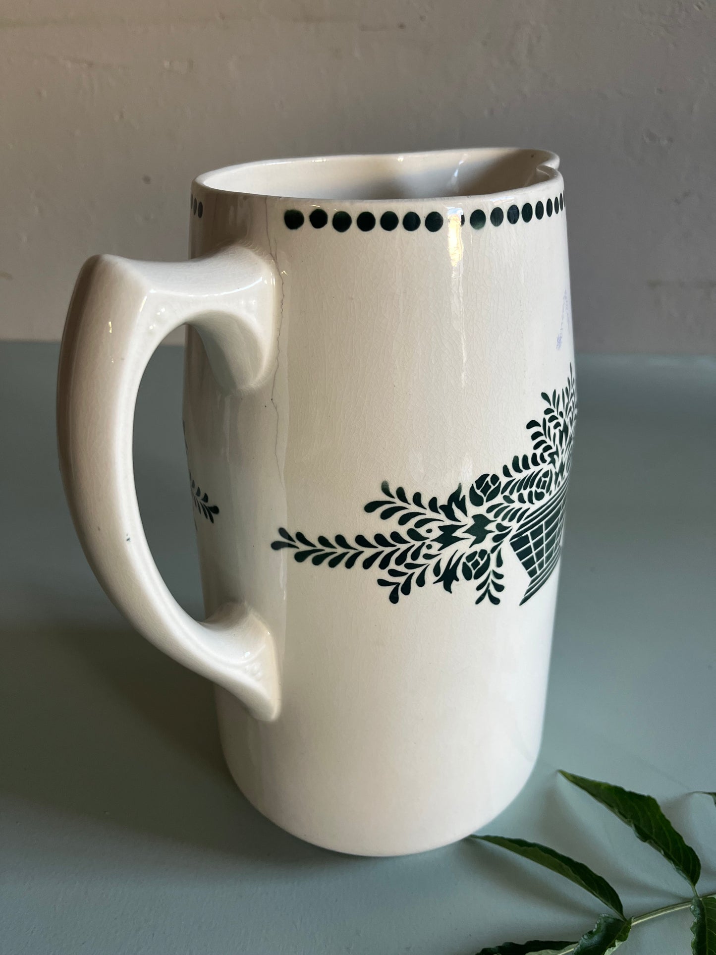 Ensemble de toilette ancien Badonviller – broc et cuvette  Vaisselle Patine