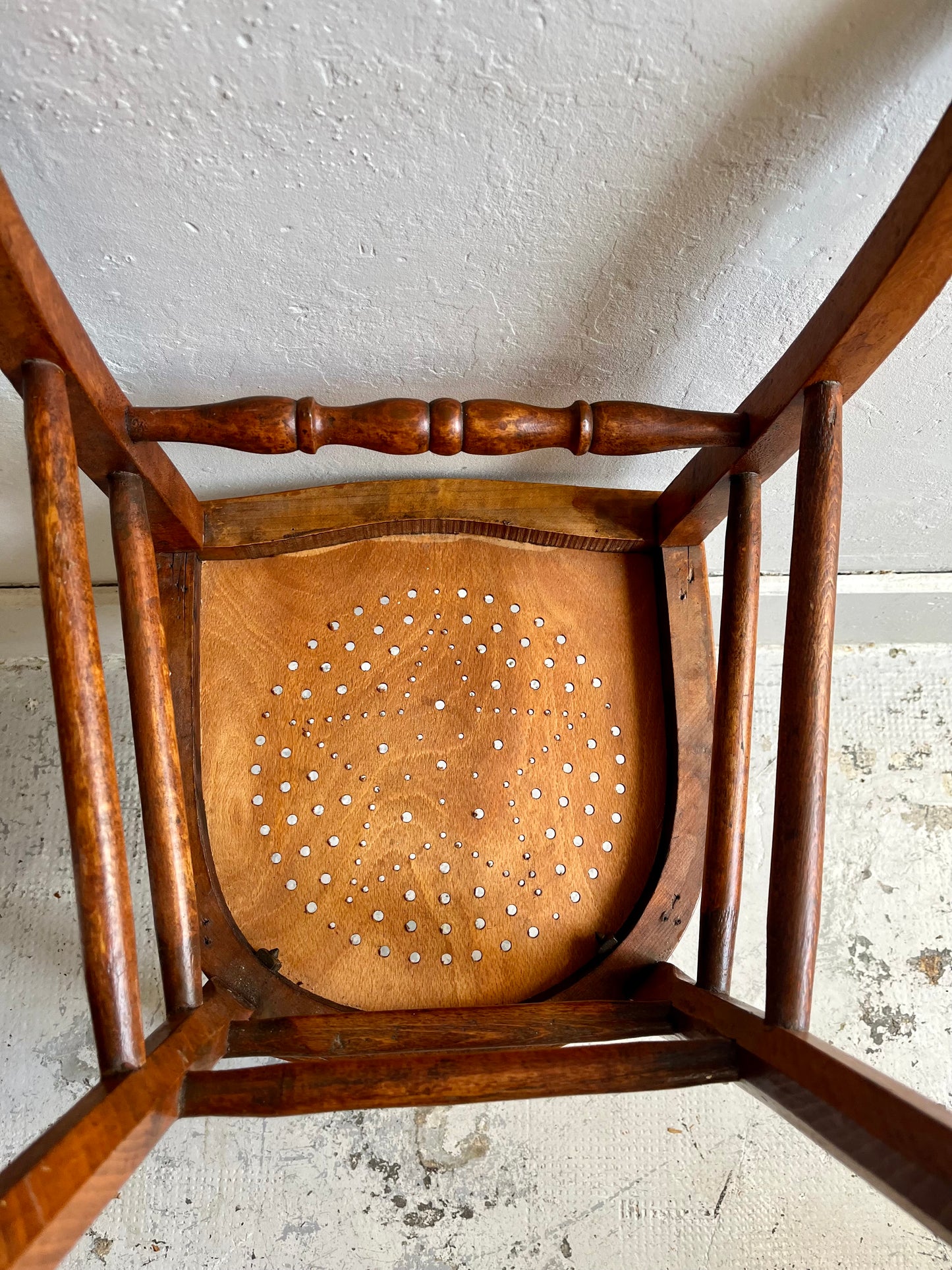 Lot de 2 chaises bistrot ancienne assise étoile