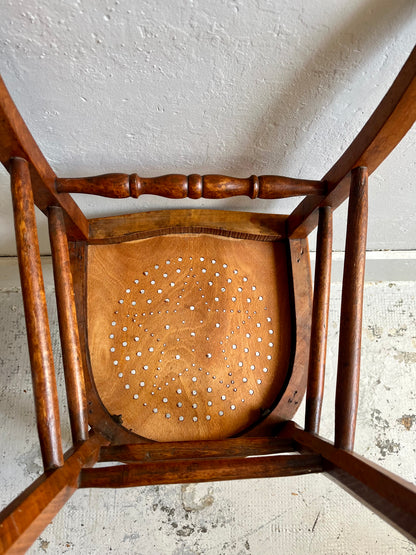 Lot de 2 chaises bistrot ancienne assise étoile