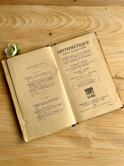 Livre d’arithmétique 1923 - Librairie Armand Colin