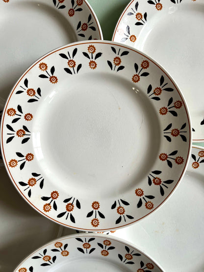 Assiettes plates anciennes Saint-Amand modèle Vannes – Lot de 6  Vaisselle Patine