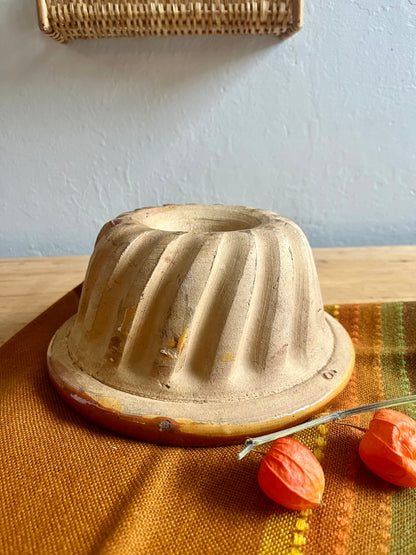 Moule à kougelhopf ancien en terre cuite émaillée  Vaisselle Patine