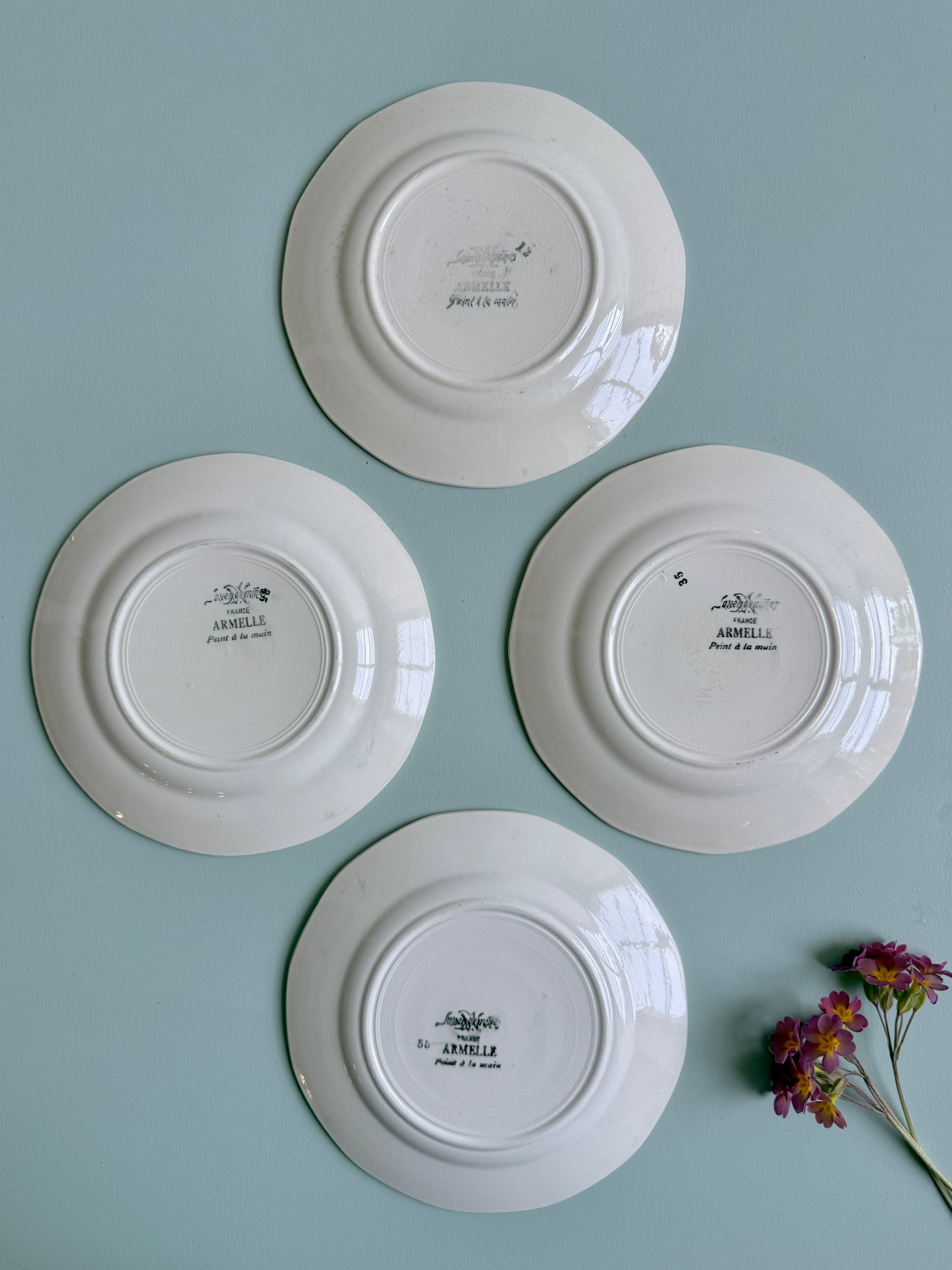 Assiettes à dessert modèle Armelle de Sarreguemines - lot de 4