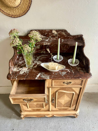 Meuble de toilette plateau marbre  Meubles Patine