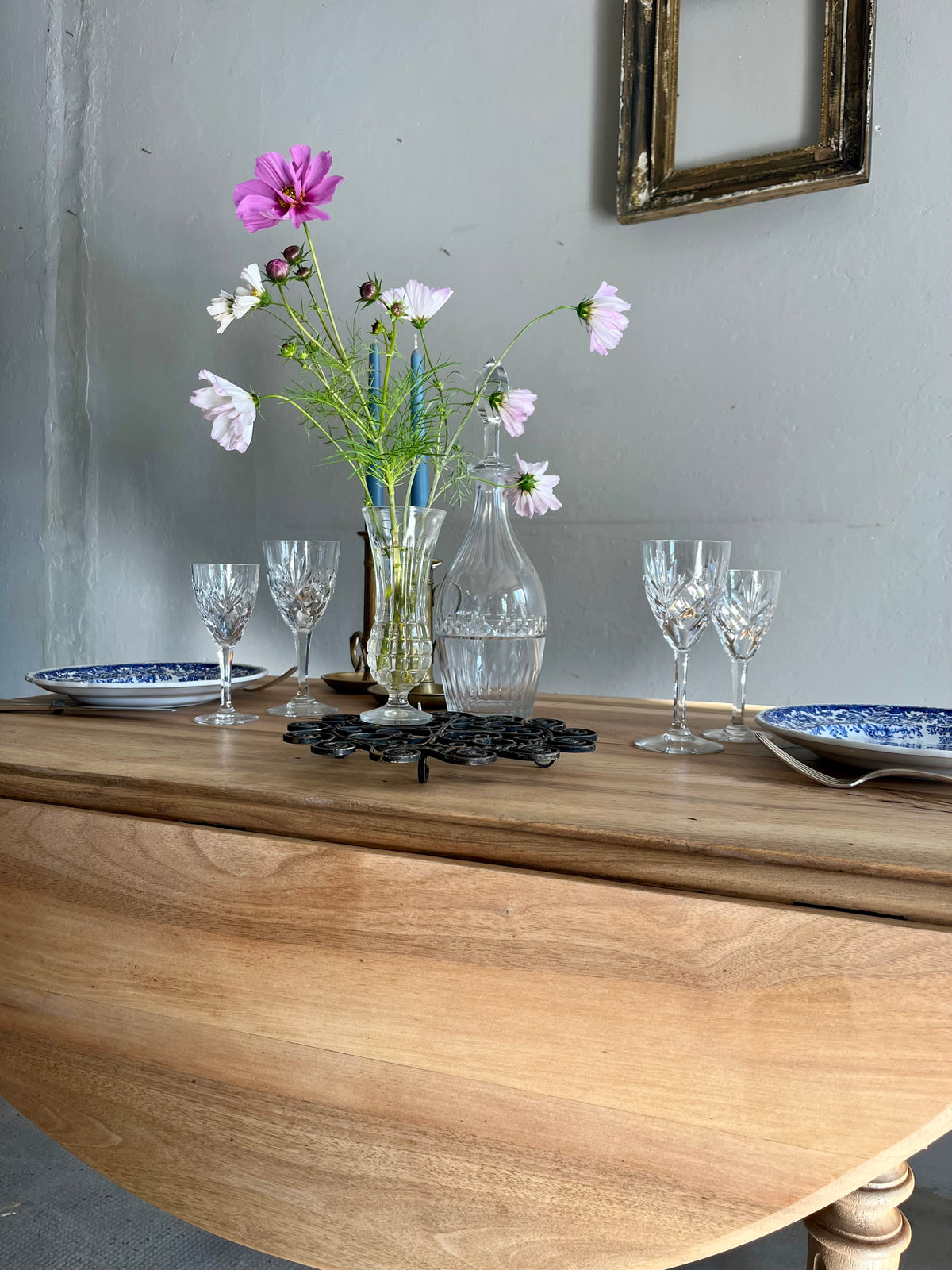 Table ovale à volets en bois  Meubles Patine