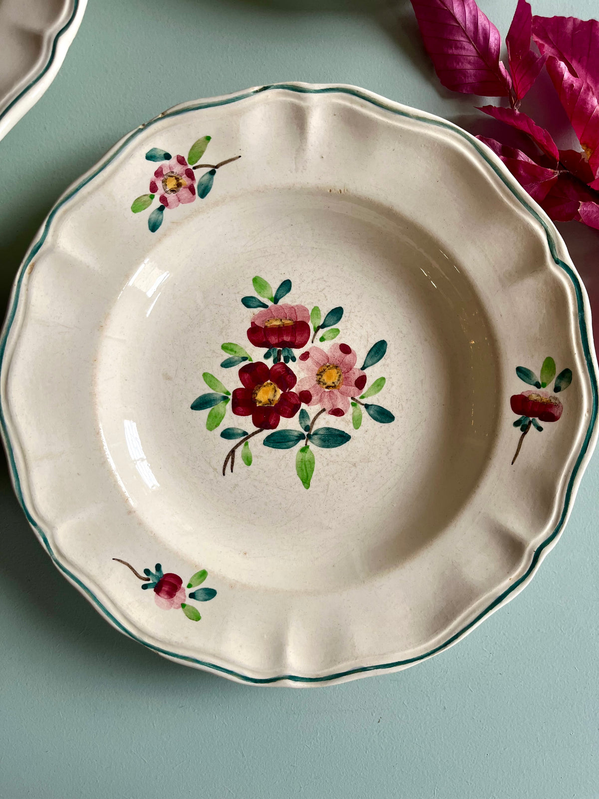Assiettes creuses Sarreguemines modèle Amazone - lot de 3  Vaisselle Patine
