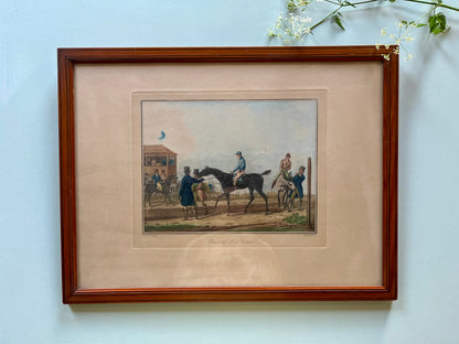 Lithographie en couleur Carle Vernet - Debucourt - « Préparatifs d’une course »