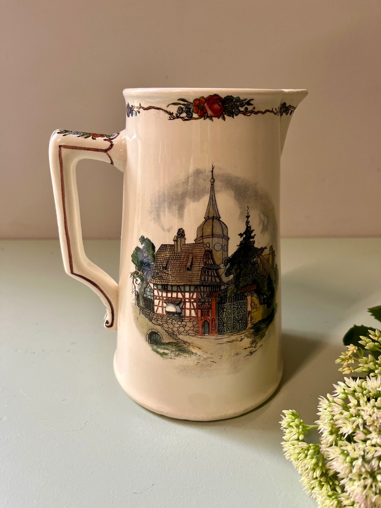Pichet Sarreguemines ancien Obernai  Vaisselle Patine