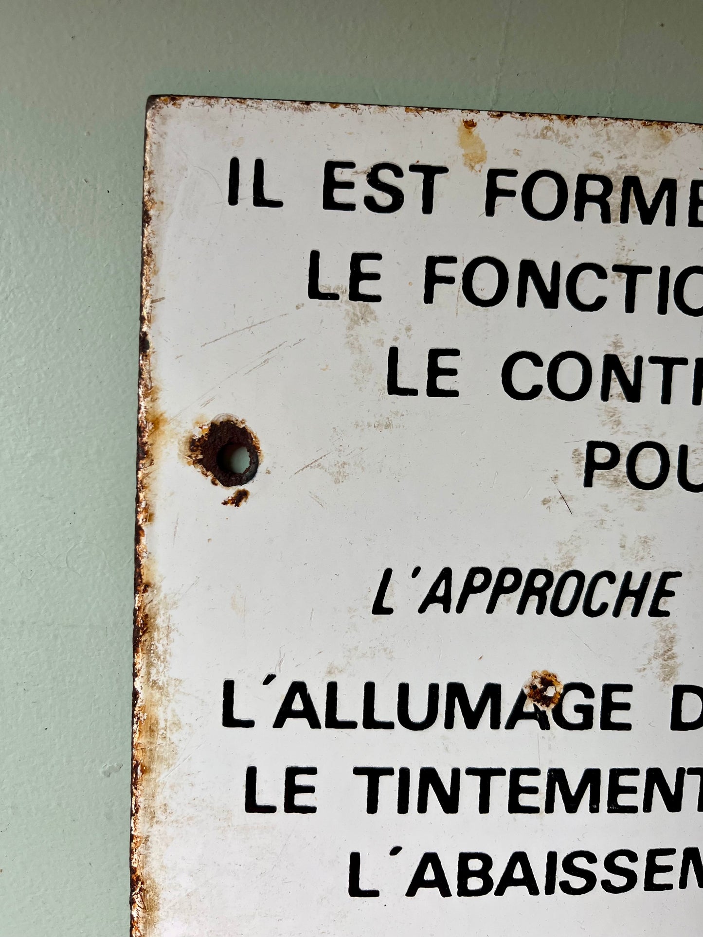 Plaque émaillée ancienne sncf