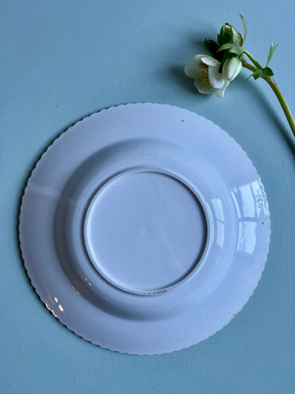 Assiettes creuses en faïence blanche-lot de 2