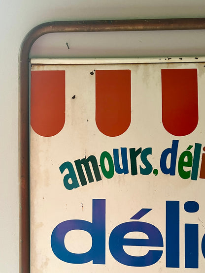Plaque publicitaire glaces « Délico »