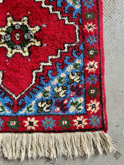 Petit tapis tissé main   Patine