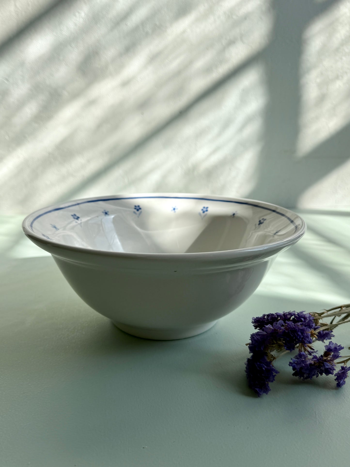 Saladier avec fleurs bleues Ikea vintage