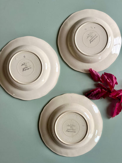 Assiettes creuses Sarreguemines modèle Amazone - lot de 3  Vaisselle Patine