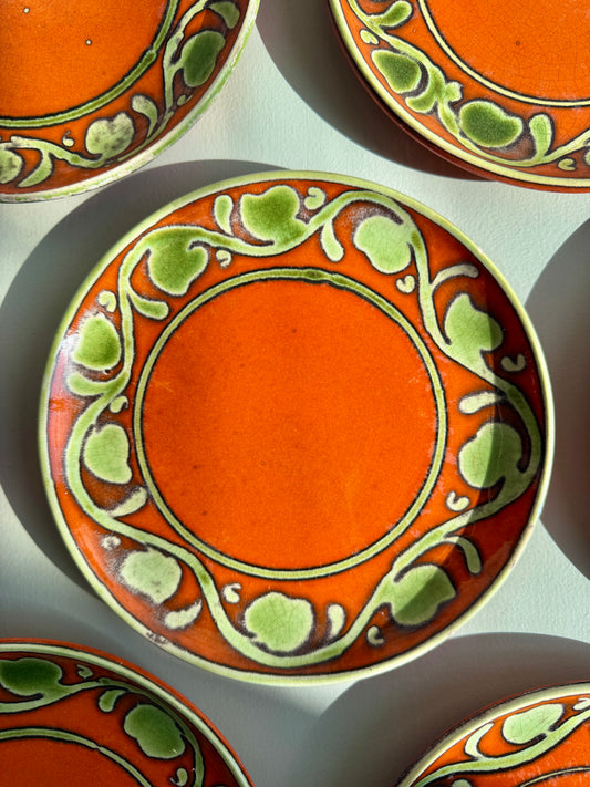 Assiettes à dessert Delphis de Poole Pottery - lot de 8