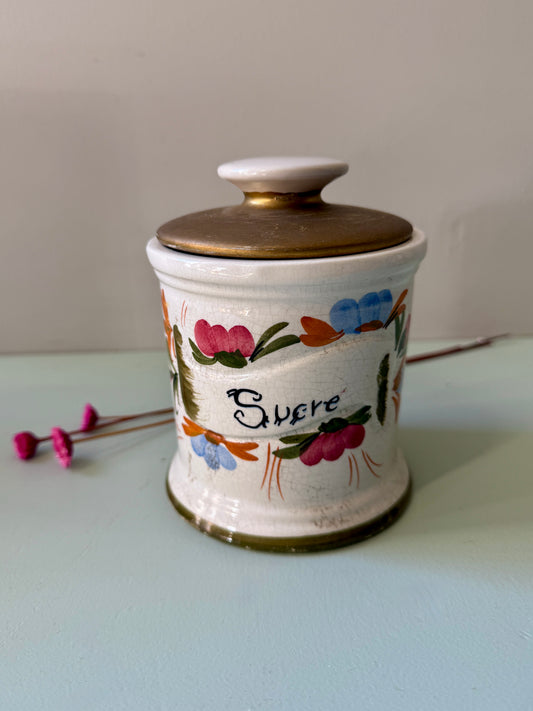 Sucrier avec couvercle fait main