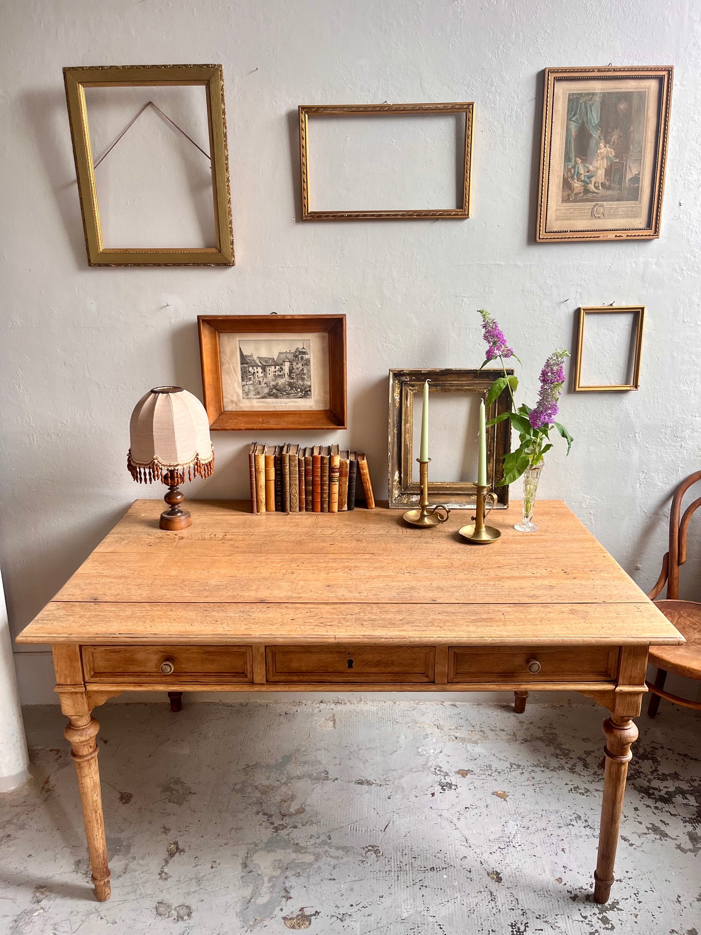 Bureau ancien en chêne/ table   Patine