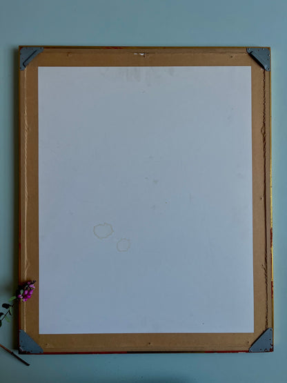 Tableau doré avec peinture à l'aquarelle   Patine