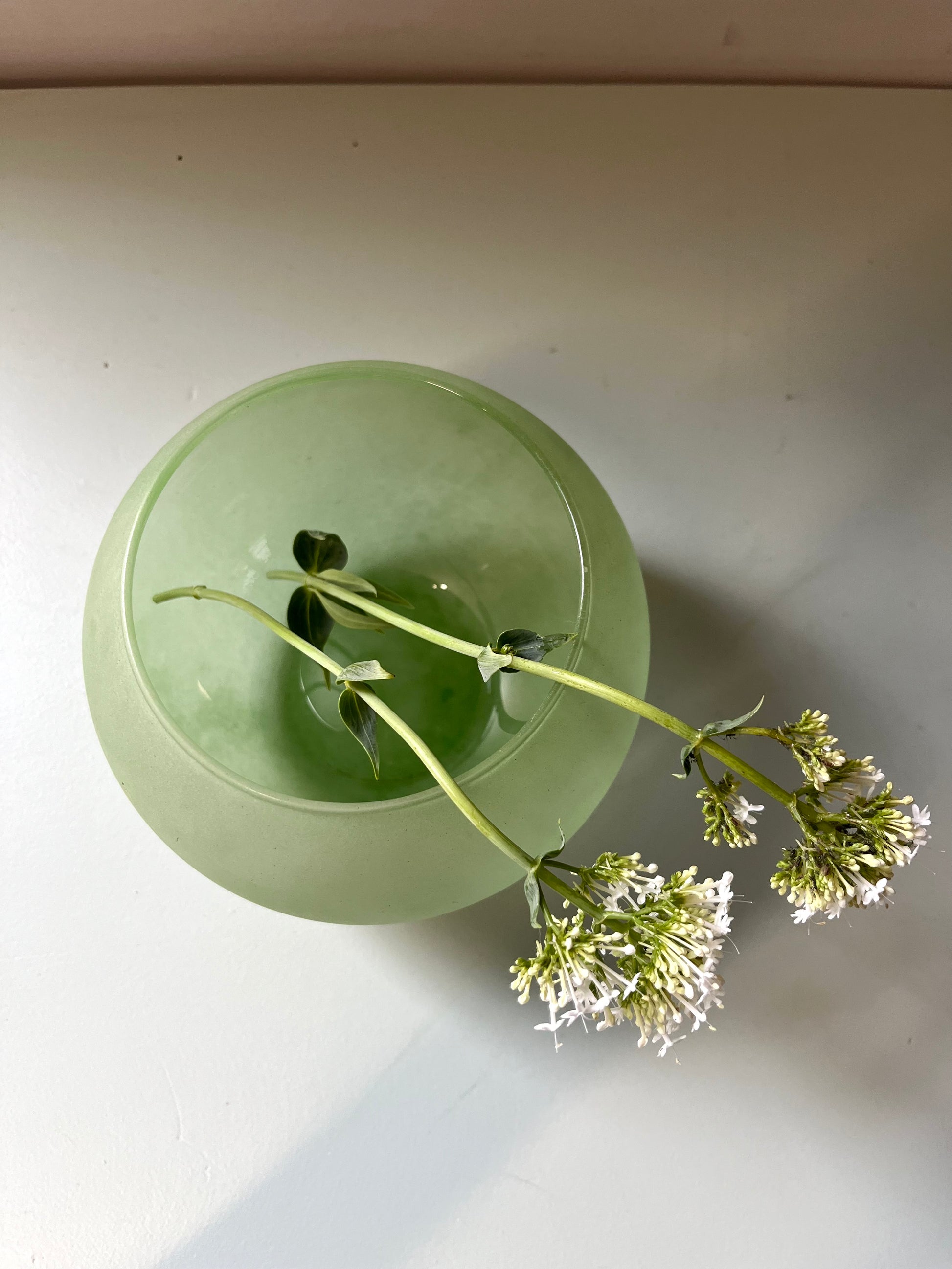 Vase boule vert vintage  Décoration Patine
