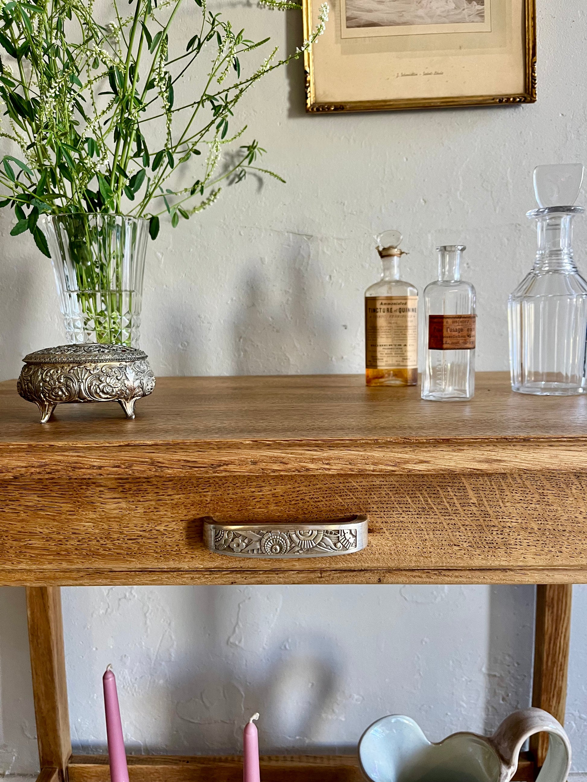 Console en chêne art déco ancien  Meubles Patine