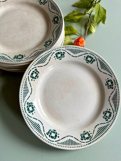Assiettes anciennes Nouvelles Galeries Paris modèle Robert – Lot de 7  Vaisselle Patine