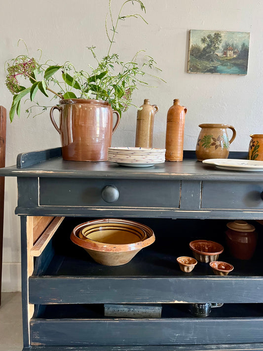 Buffet patiné noir ancien  Meubles Patine