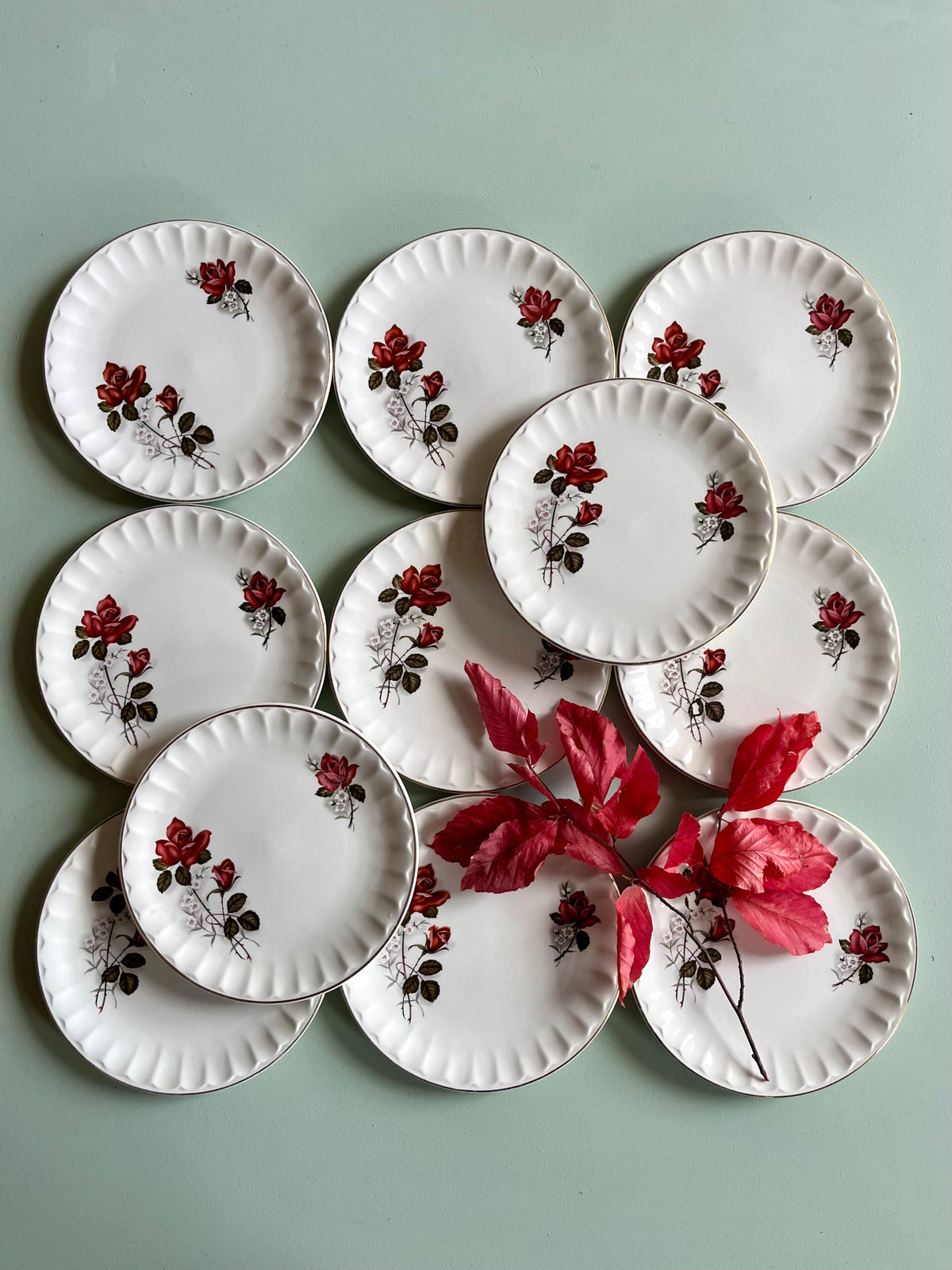 Assiettes à dessert Sarreguemines Vércor – Lot de 11  Vaisselle Patine