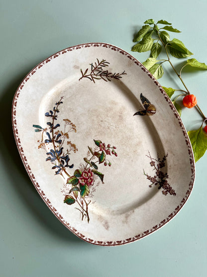 Grand plat ancien Sarreguemines modèle Carmen  Vaisselle Patine