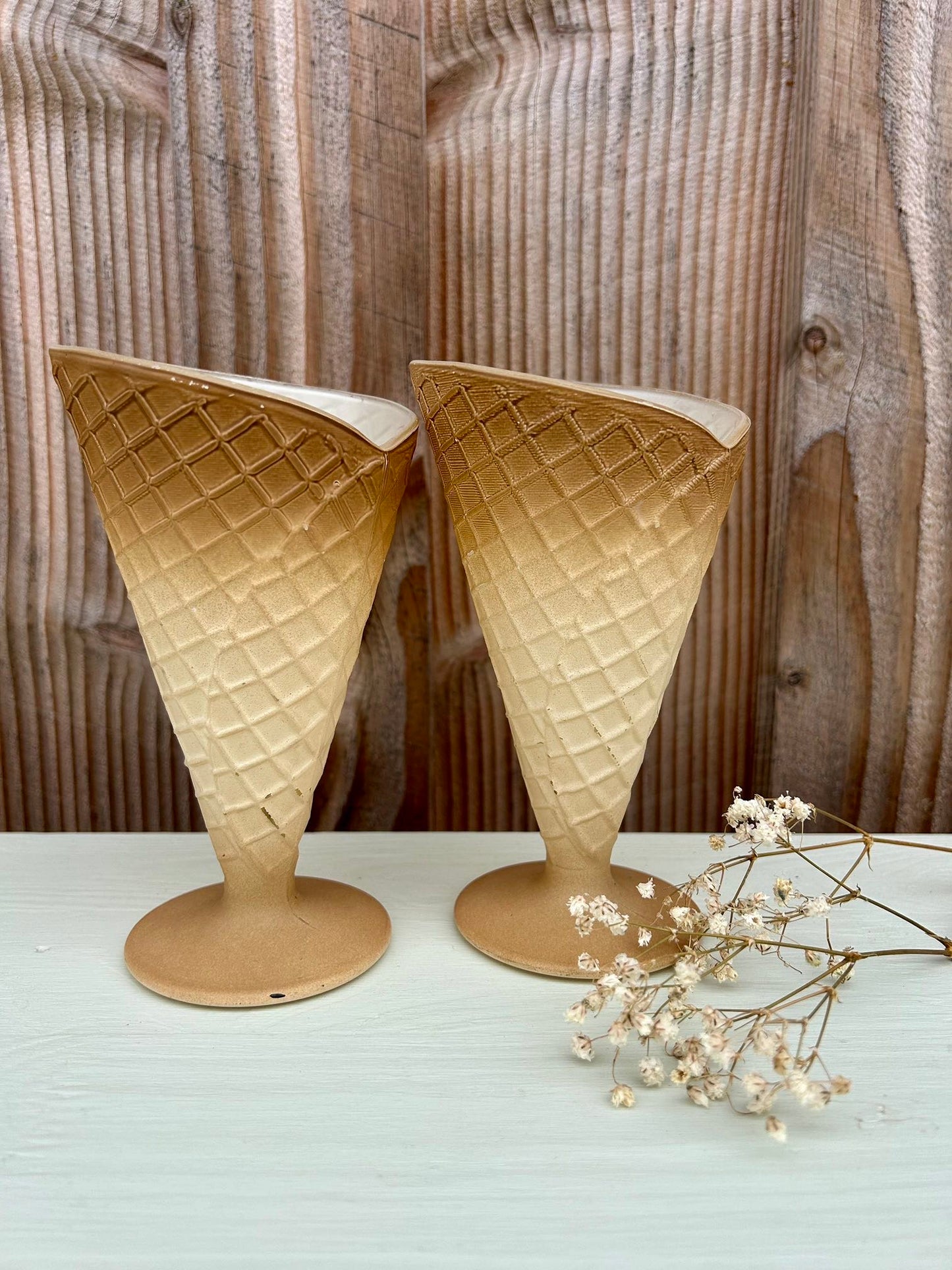 Coupes à glace cornet - lot de 2