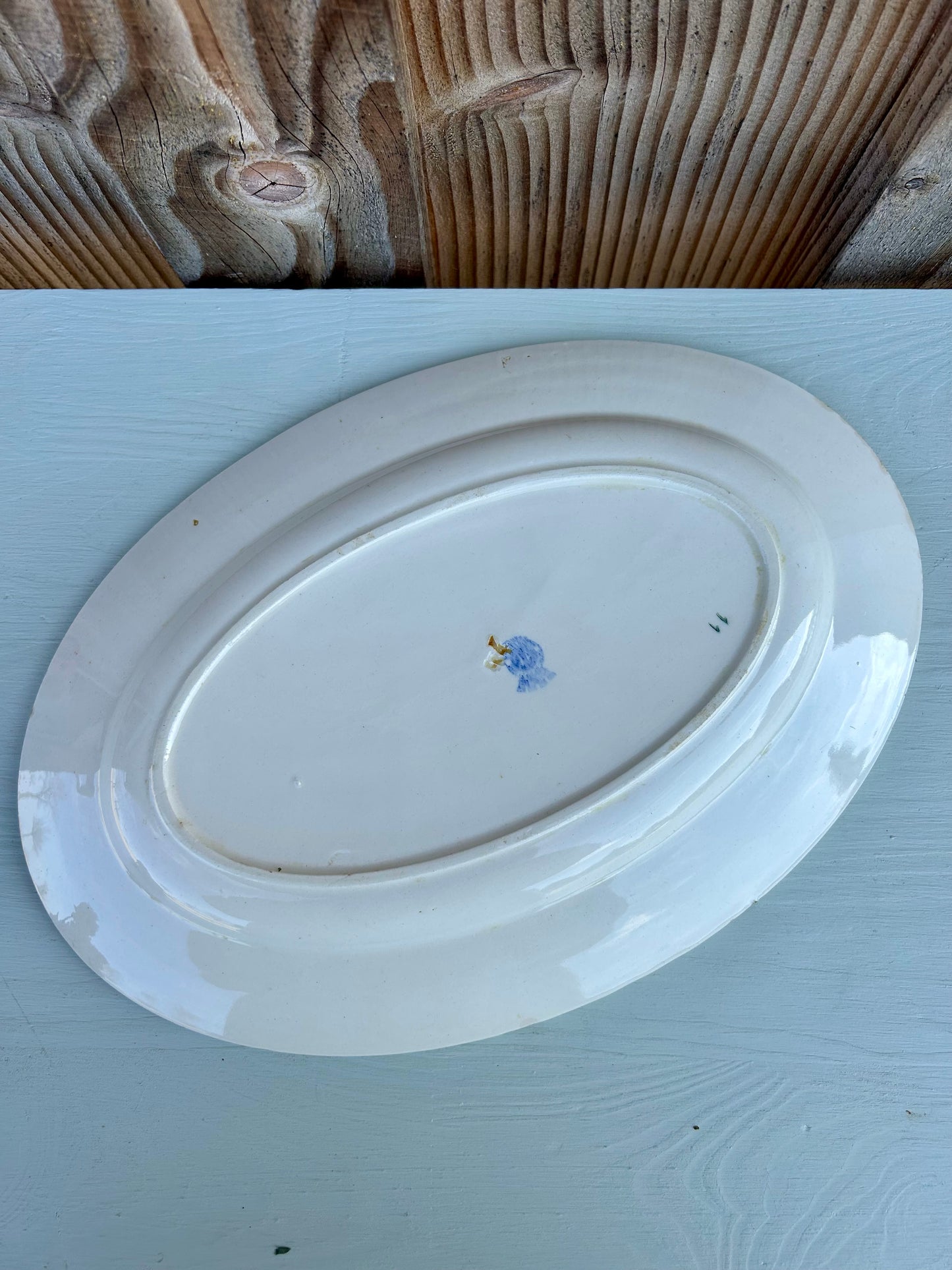 Plat oval fleuri Badonviller