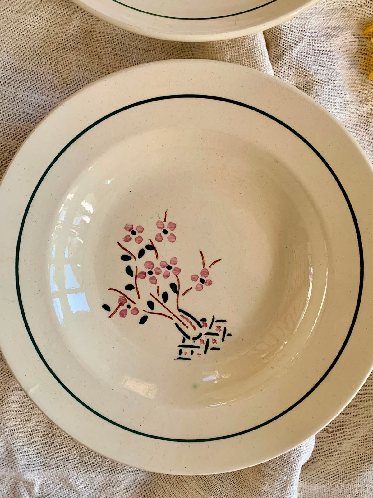Lot de 2 assiettes creuses anciennes K&G Lunéville  Vaisselle Patine