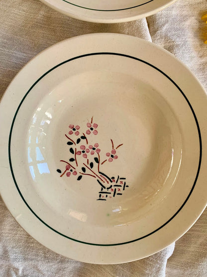 Lot de 2 assiettes creuses anciennes K&G Lunéville  Vaisselle Patine