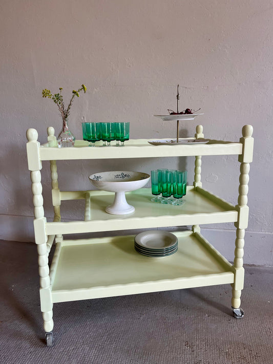 Desserte de service jaune pâle  Meubles Patine