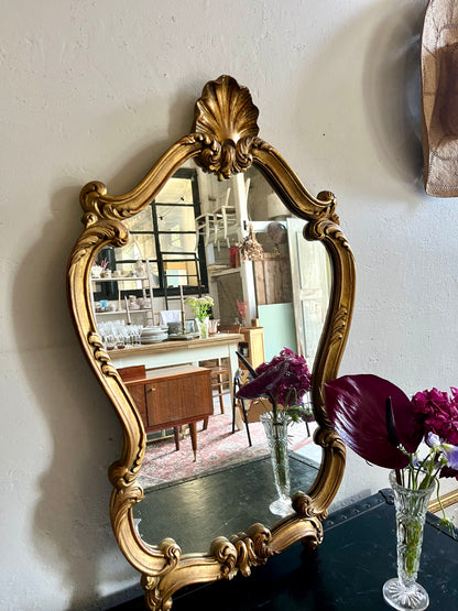 Miroir doré ancien style rocaille  Décoration Patine