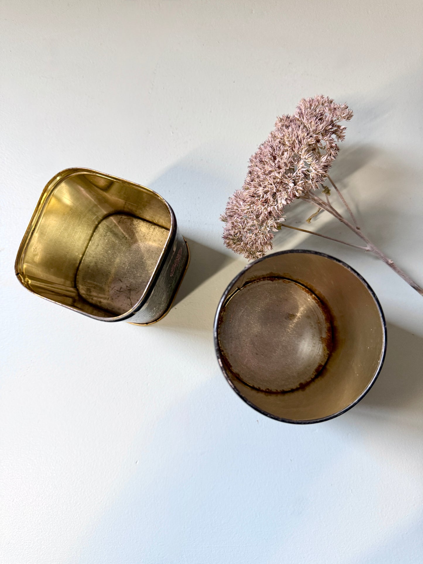 Boîtes métalliques de petites tailles, décor asiatique - lot de 2