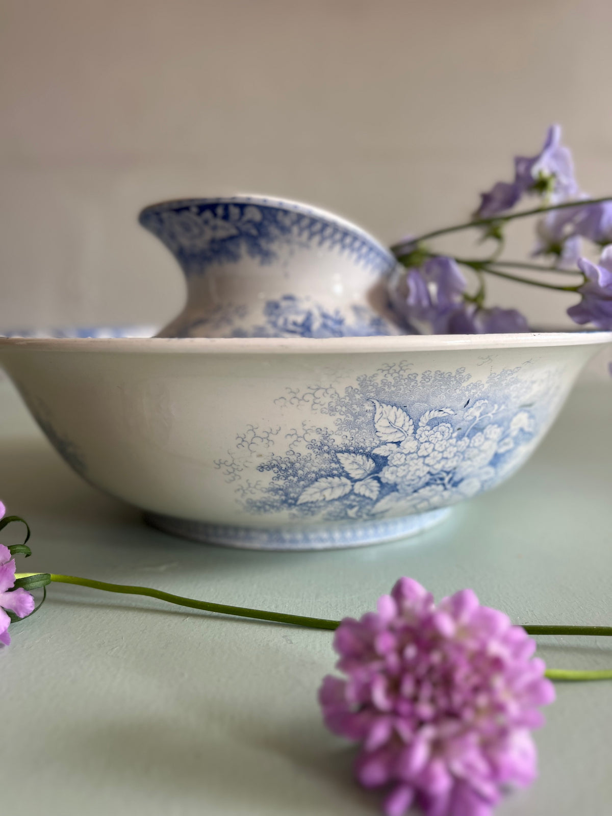 Ensemble de toilette Sarreguemines modèle « Jardinière »  Décoration Patine